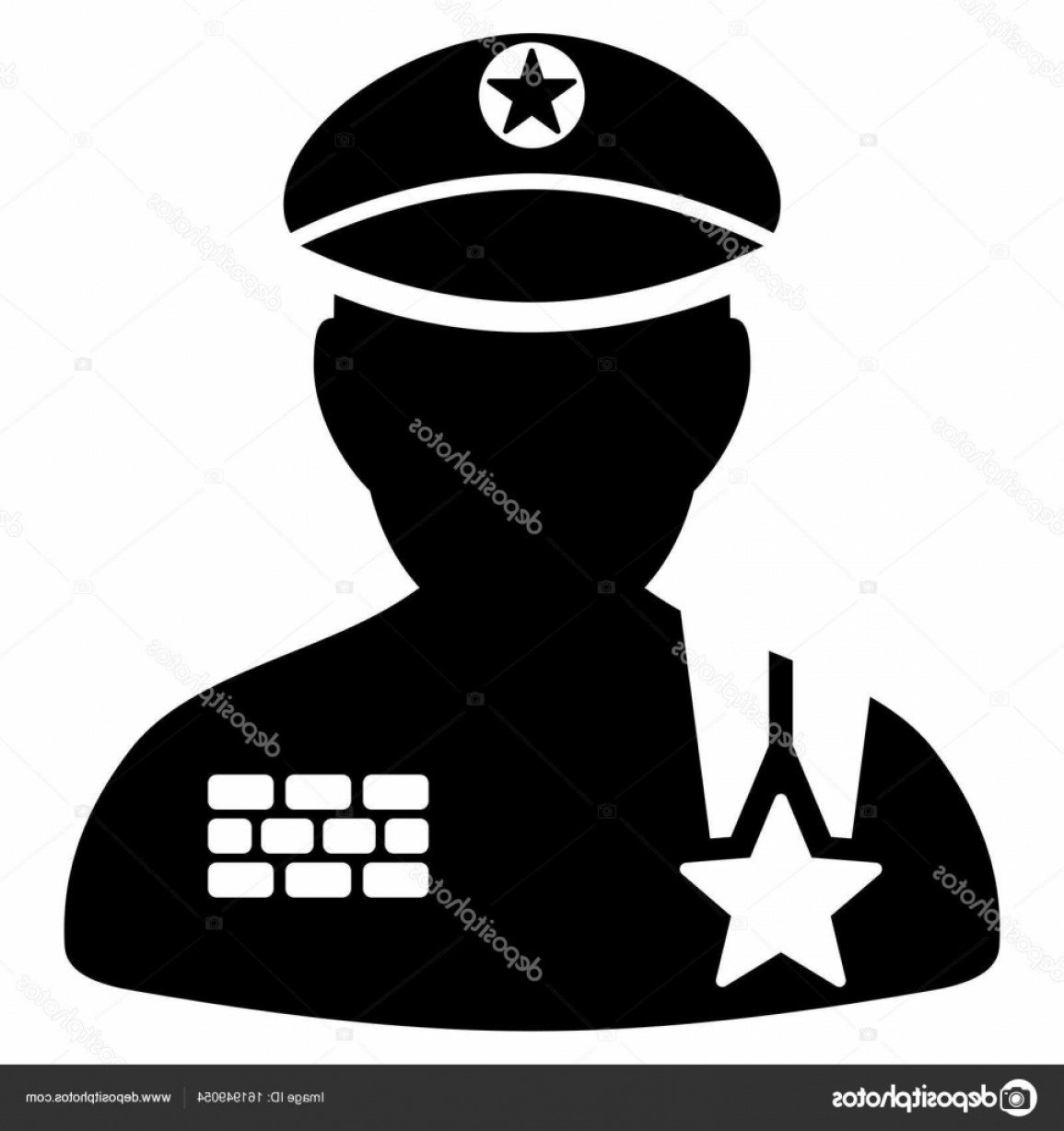 1155x1228 Stock Illustration Army General Flat Icon Soidergi