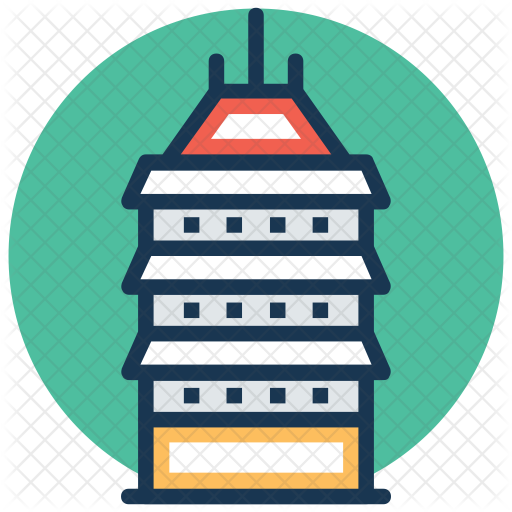 512x512 Us Bank Tower Icon Of Colored Outline Style