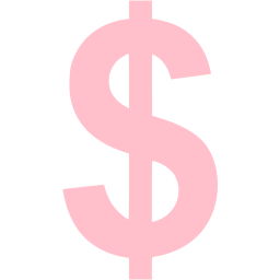 256x256 Pink Us Dollar Icon