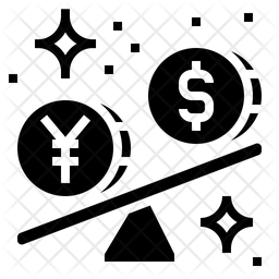 256x256 Us Dollar Appreciate Icon Of Glyph Style