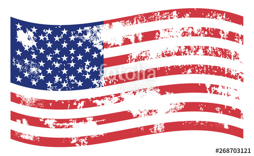 500x308 Vector Grunge Waving American Flag Icon Stock Image And Royalty