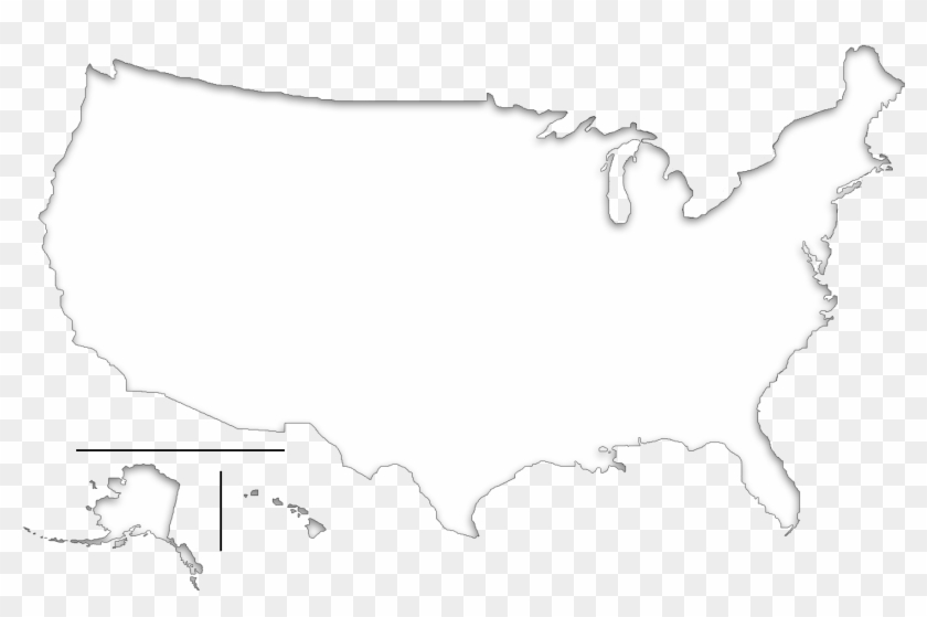840x559 Us Map Icon White, Hd Png Download