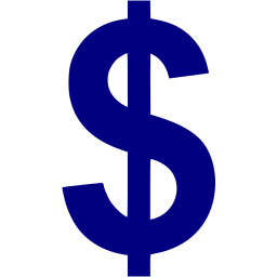 256x256 Navy Blue Us Dollar Icon