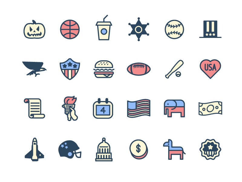800x600 Usa Icons