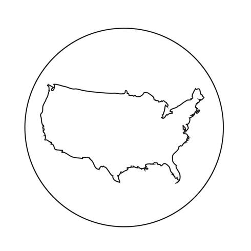 490x490 Usa Map Icon Vector