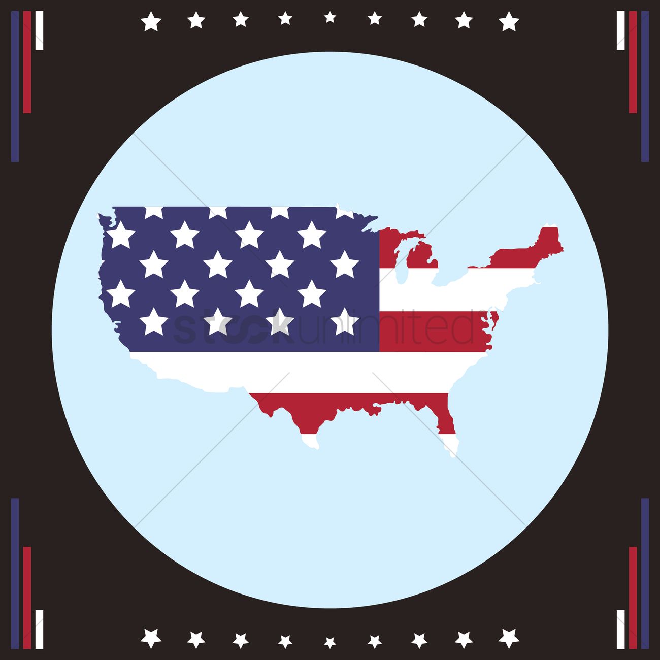 1300x1300 Usa Map Icon Vector Image