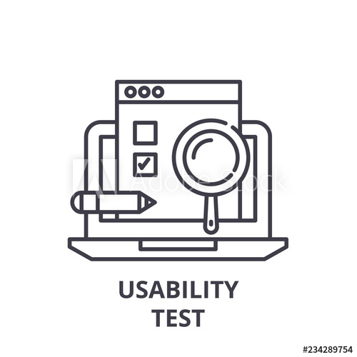 500x500 Usability Test Line Icon Concept Usability Test Vector Linear