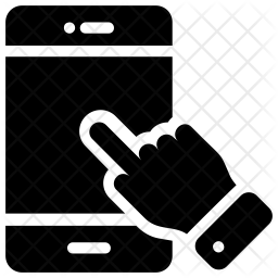 Mobile Usage Icon Of Glyph Style 256x256 Mobile Usage Icon Of Glyph Style