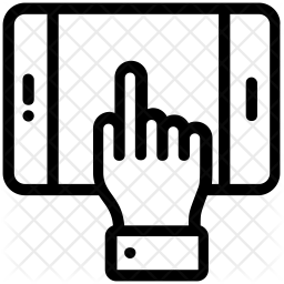 Mobile Usage Icon Of Line Style 256x256 Mobile Usage Icon Of Line Style