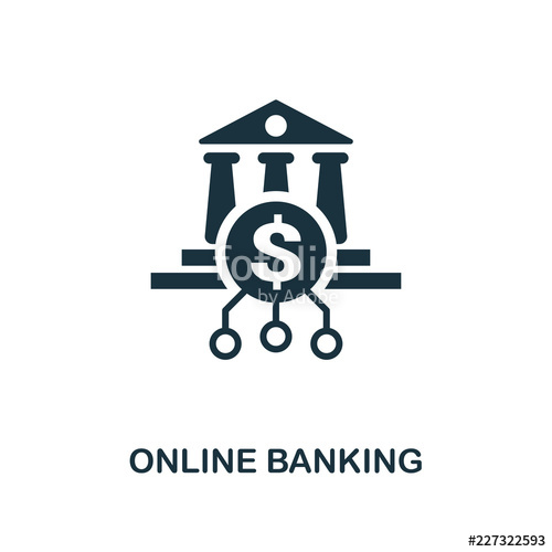 Online Banking Icon Monochrome Style Design From Fintech Icon 500x500 Online Banking Icon Monochrome Style Design From Fintech Icon