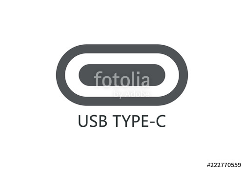 500x350 Usb Type C Port Icon Stock Image And Royalty Free Vector