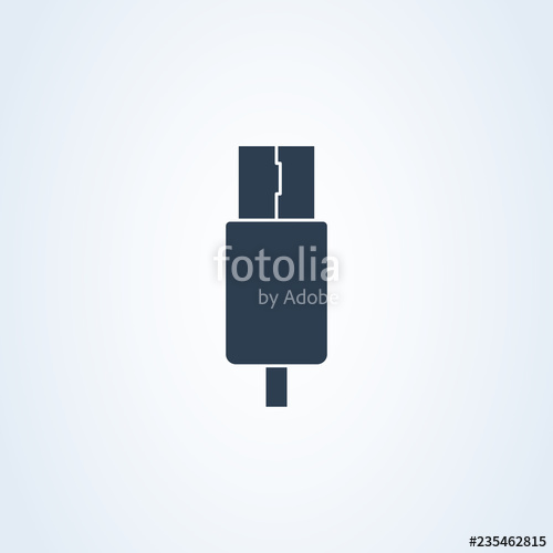 500x500 Vector Usb Type C And Usb C Icon Universal Cable Adapter Stock