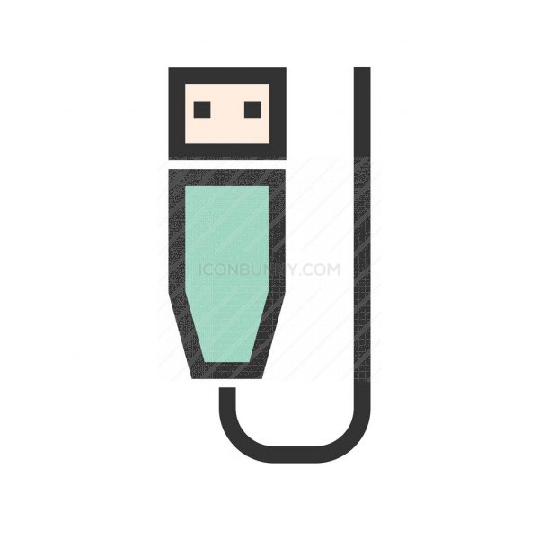 Usb Cable Line Filled Icon 600x600 Usb Cable Line Filled Icon
