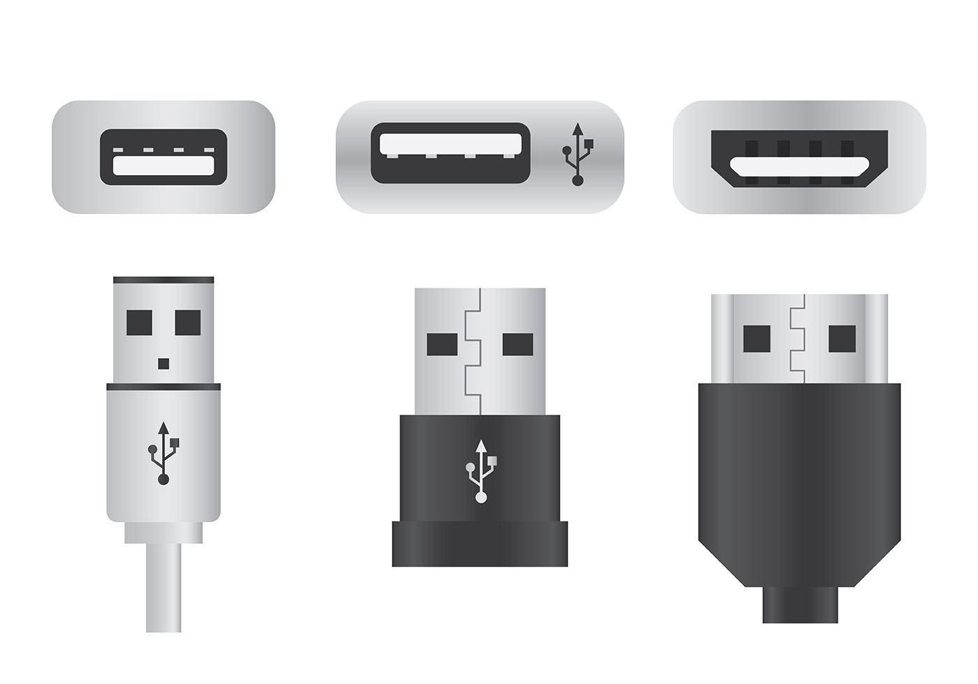 Usb Cable Free Vector Art 1400x980 Usb Cable Free Vector Art