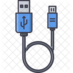 Usb Cable Icon Of Colored Outline Style 256x256 Usb Cable Icon Of Colored Outline Style