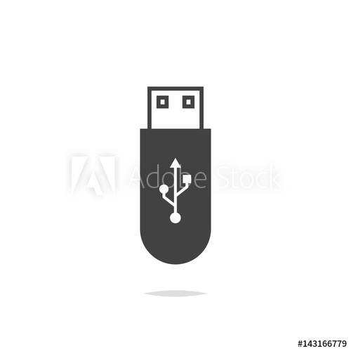 500x500 Usb Flash Drive Icon Vector