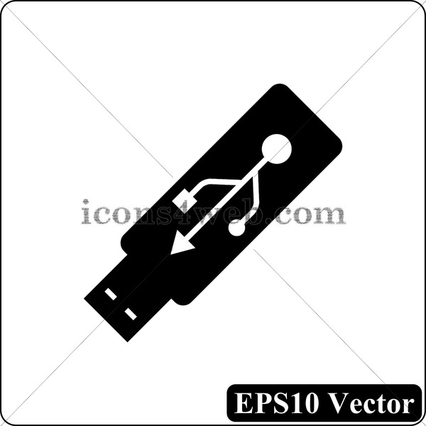 Usb Flash Drive Black Icon Vector 600x600 Usb Flash Drive Black Icon Vector