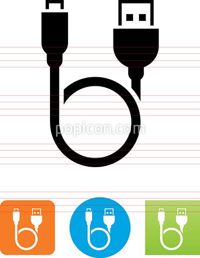 400x517 Usb To Micro Usb Cable Loop Icon