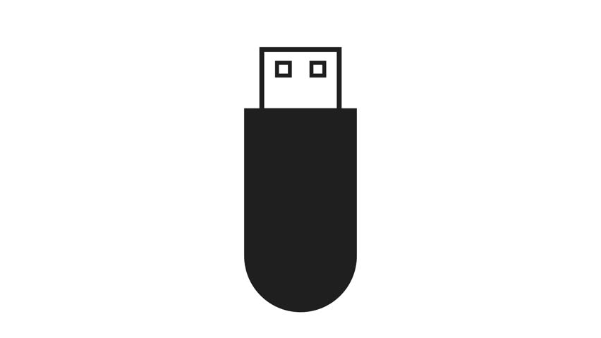 852x480 Usb Icon In And Out Stock Footage Video