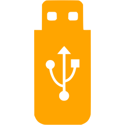 256x256 Orange Usb Icon