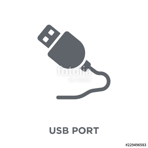 500x500 Usb Port Icon From User Interface Collection Stock Image