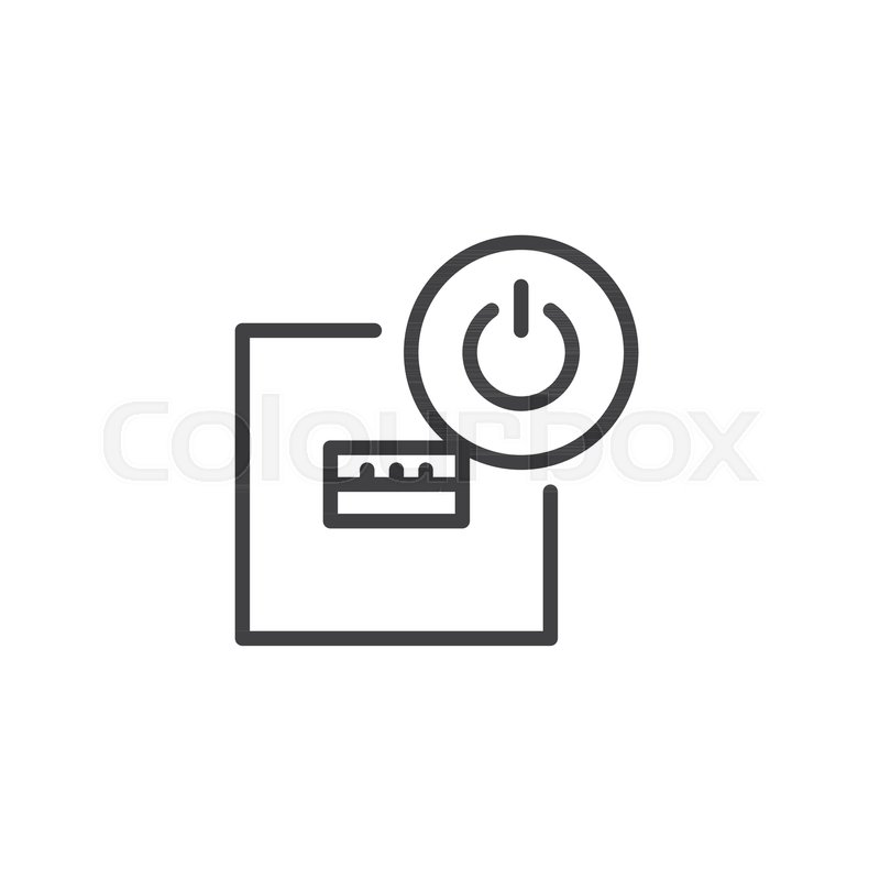 800x800 Usb Port Off Line Icon, Outline Vector Stock Vector Colourbox