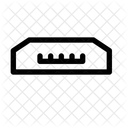 256x256 Micro Usb Port Icon Of Line Style