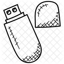 256x256 Usb Stick Icon Of Doodle Style