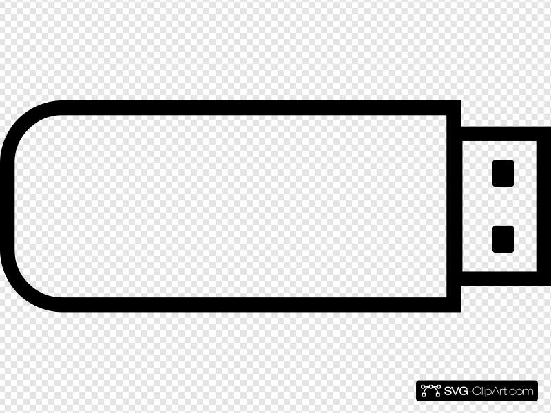 800x600 Usb Stick Outlines Clip Art, Icon