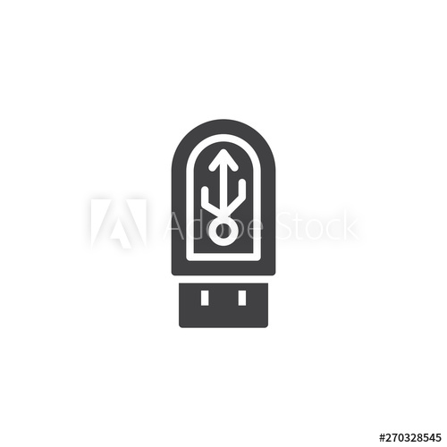 500x500 Usb Flash Drive Vector Icon Filled Flat Sign For Mobile Concept