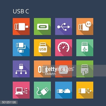 416x416 Usb Type C Icon Set Premium Clipart