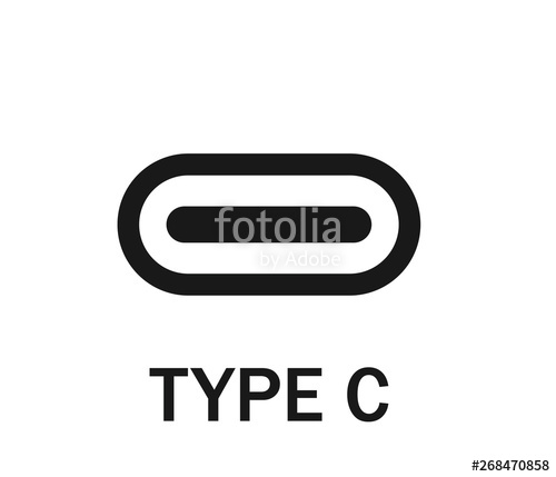 500x429 Usb Type C Icon Vector Stock Image And Royalty Free Vector