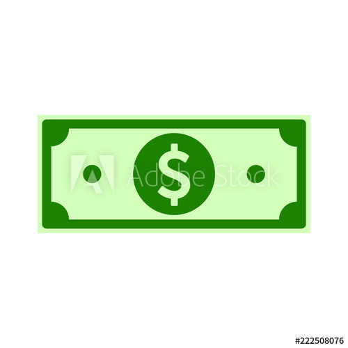 500x500 American Dollar Paper Notes Isolated On White Background Usd Icon