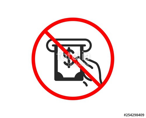 500x405 No Or Stop Cash Money Icon Banking Currency Sign Dollar Or Usd