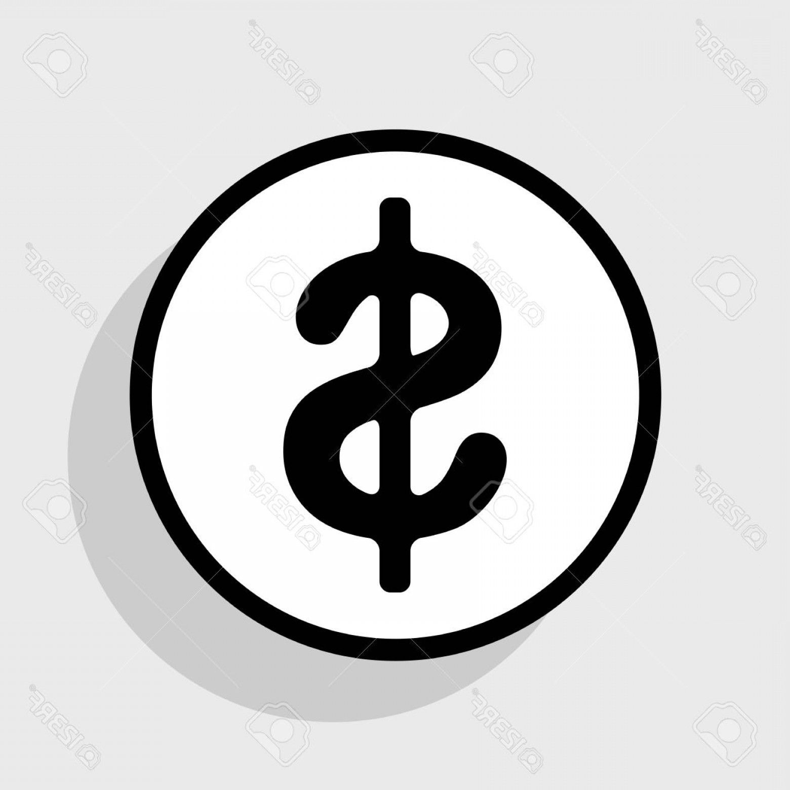 1560x1560 Vector White Icon Dollar Sign Iniikim