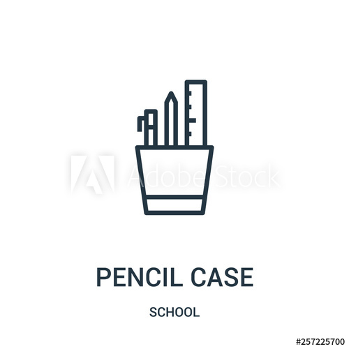 500x500 Pencil Case Icon Vector From School Collection Thin Line Pencil