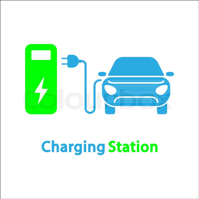 800x800 Electro Car Icon Logo Element Stock Vector Colourbox