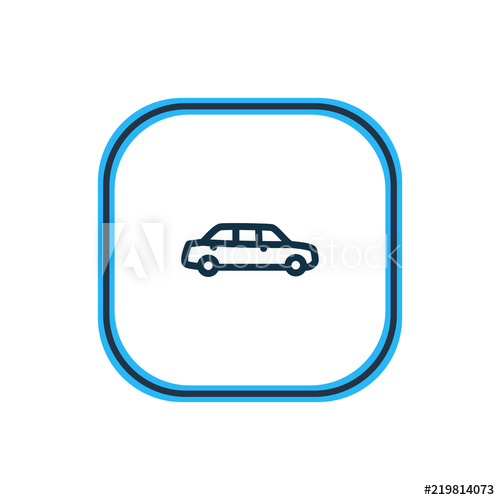 500x500 Vector Illustration Of Large Car Icon Line Beautiful Transport