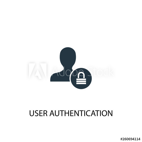 500x500 User Authentication Icon Simple Element Illustration User