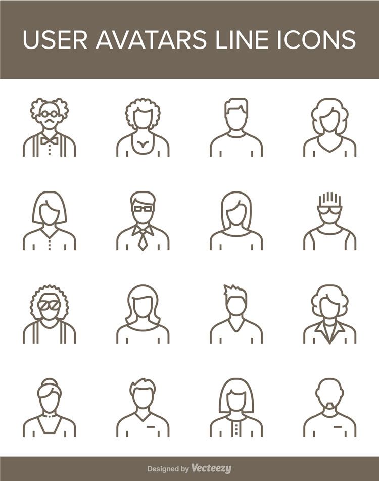 750x952 Free User Avatar Icon Set