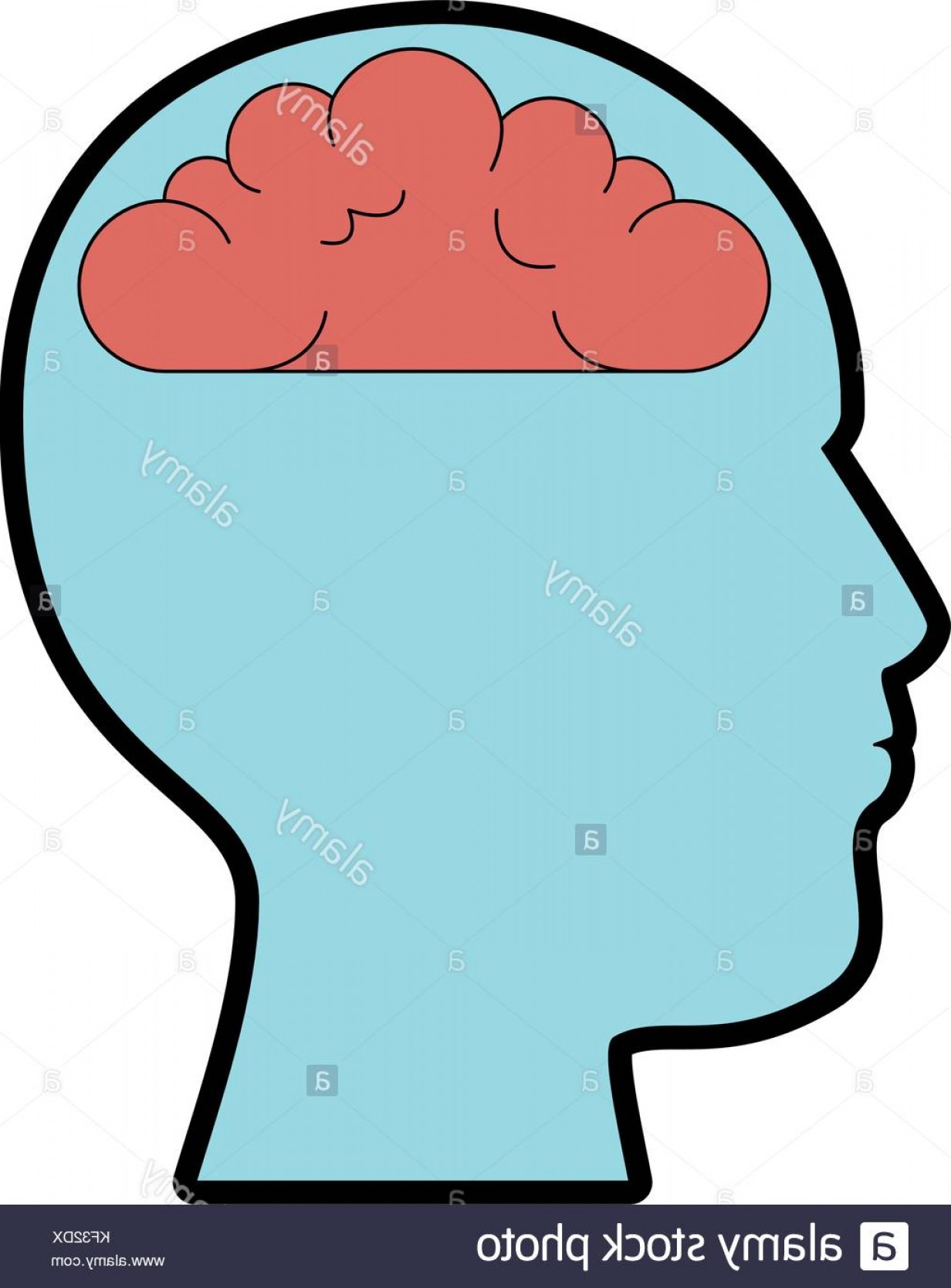 1232x1668 Stock Image User Profile With Brain Silhouette Avatar Icon Vector