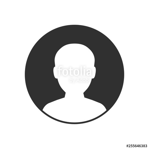 500x500 User Avatar Icon, Button, Profile Symbol, Flat Person Icon