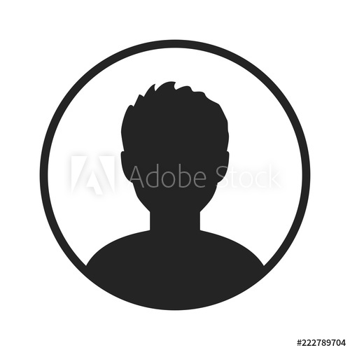 500x500 User Avatar Icon, Sign, Profile Symbol, Flat Person Icon Vector