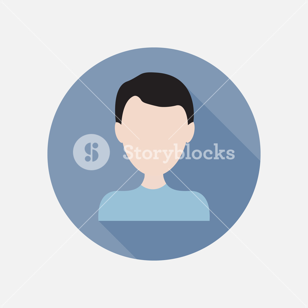 1000x1000 Boy Flat Icon Business Man User Avatar Vector Illustration