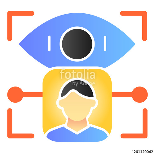 Person Retina Recognition Flat Icon User Eye Identification Color 500x500 Person Retina Recognition Flat Icon User Eye Identification Color
