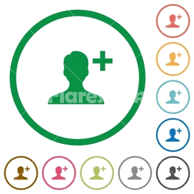 Add New User Flat Icons With Outlines 400x400 Add New User Flat Icons With Outlines