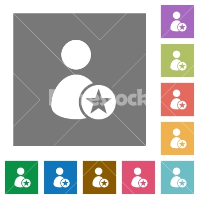 Rank User Square Flat Icons 400x400 Rank User Square Flat Icons