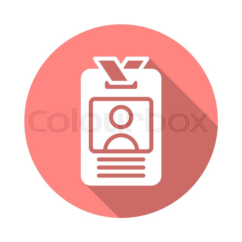 User Id Badge Flat Icon Round Stock Vector Colourbox 800x800 User Id Badge Flat Icon Round Stock Vector Colourbox