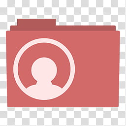 256x256 Simply Styled Icon Set Icons Free User Folder Alt, Red And White