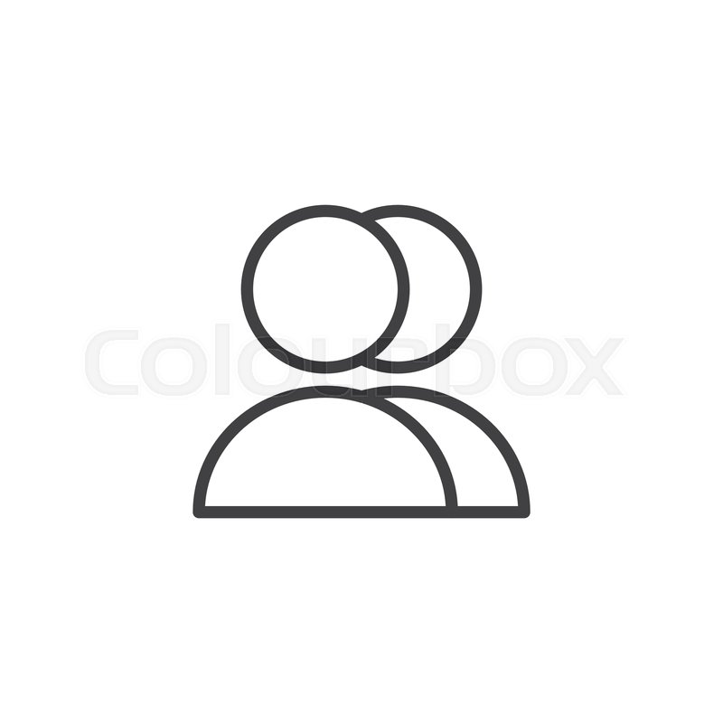 800x800 User Group Outline Icon Linear Style Stock Vector Colourbox
